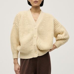 Babaa No 19 Wool Cardigan Natural